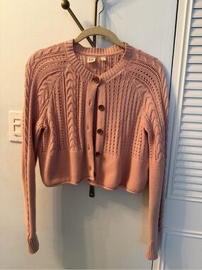 GAP Blush Pink Knit Button up Cardigan